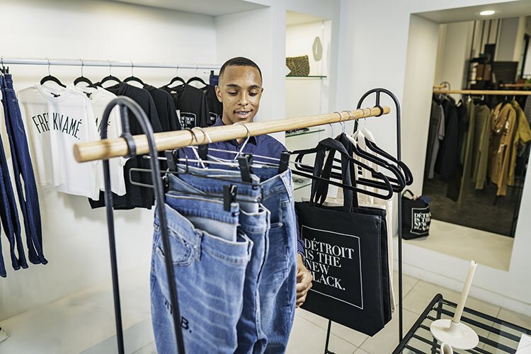 Students in Industry Club learn the skills necessary for pursuing a career in fashion or starting their own clothing company from Detroiters who have already successfully done so.