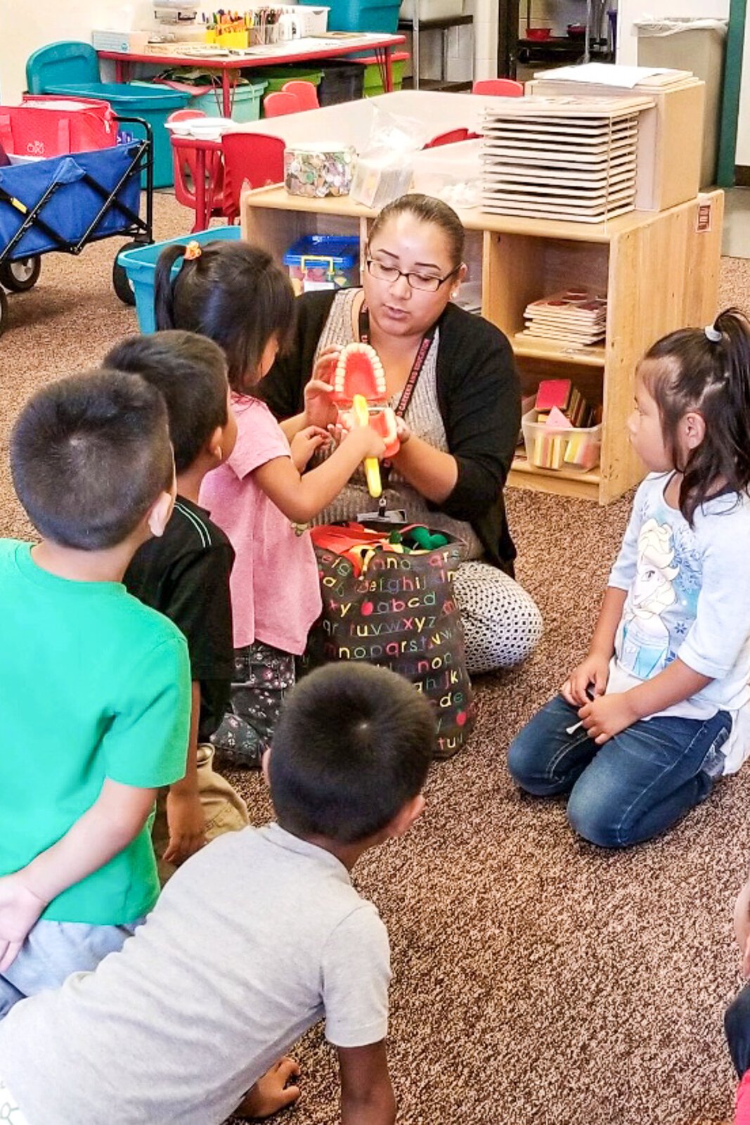 Daisy Manriquez leads a classroom program.
