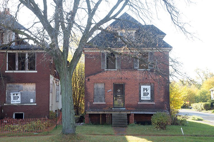 One of the homes set to be redeveloped into a net-zero residence by the Parker Village initiative.