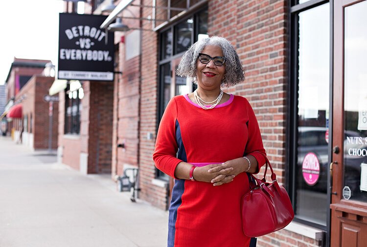 Pam Martin Turner, president and CEO of Vanguard, has high hopes for the transformation of the streetscape of East Grand Boulevard.