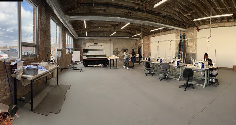 Moving from a shirting factory to manufacturing masks, Commonwealth Sewing Co. has been able to create thousands of masks in response to the pandemic. Courtesy Commonwealth Sewing Co.