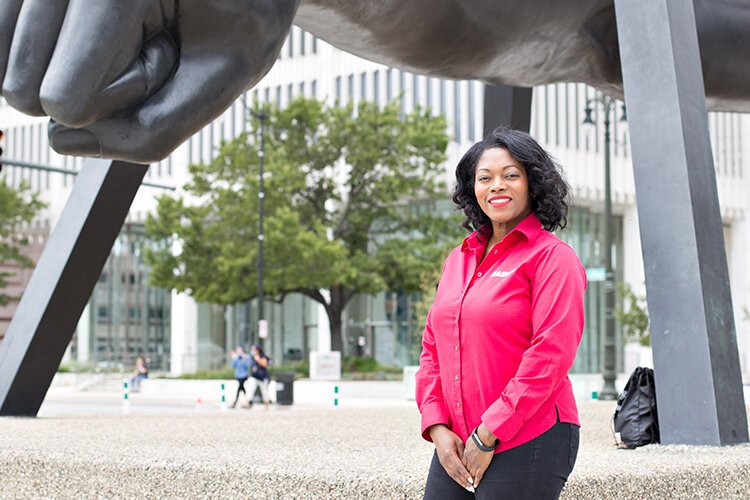 Tylene Henry represents the Detroit chapter of the National Association of Black Women in Construction.