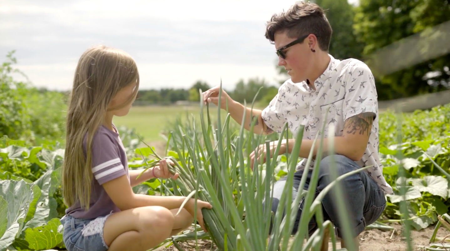 Buckley students enjoy their school's community garden.