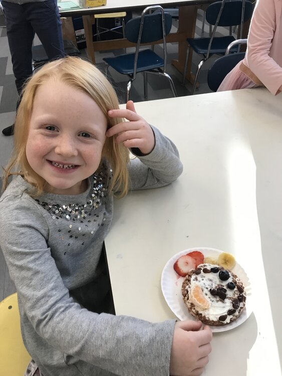 A student prepares to do a food tasting.