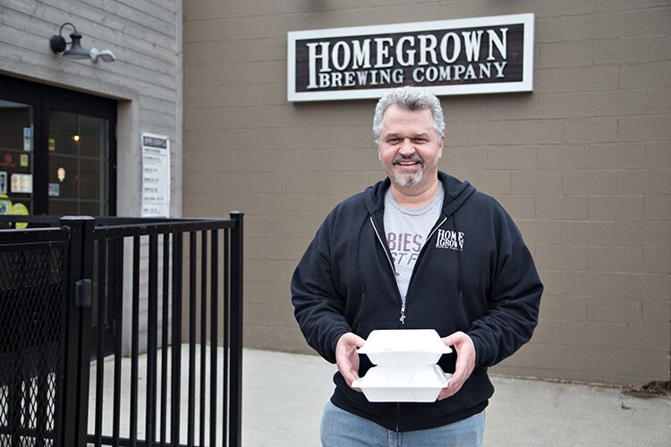 Chris Barclay is glad he can still get carry-out from his local brewery.