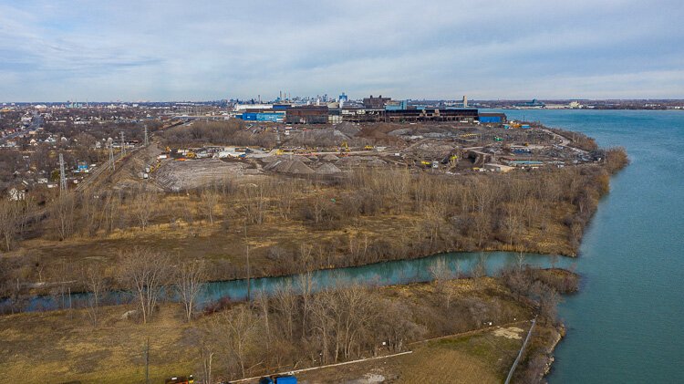 This 24-acre riverfront parcel owned by U.S. Steel represents a potentially transformative development opportunity that can connect to Ecorse's John D. Dingell Park.