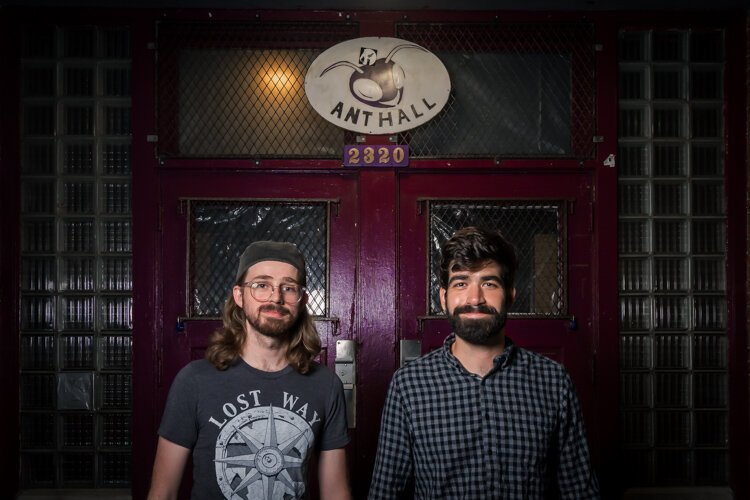 Dave Toennies and Scott Kraus at Ghost Light Open Mic.