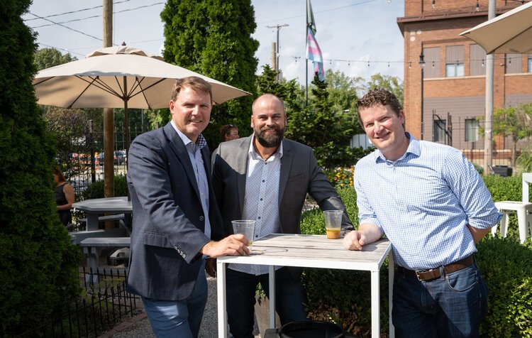 Rick Penn and Jason Brown from BeAlive Inc and Greg Yankee from Little Forks Conservancy.