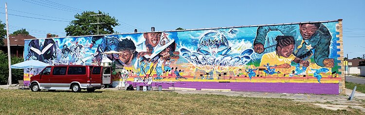 "What We Need Is Education" by Chazz Miller. Photo courtesy of Chazz Miller.