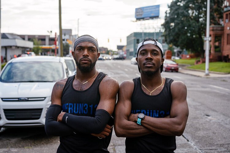 We Run 313 co-founders Joe Robinson and Lance Woods. Photo by Nick Hagen.