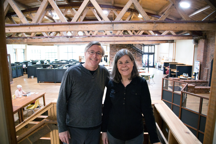 Tom and Peggy Brennan renovated a former Model T showroom using eco-friendly designs.
