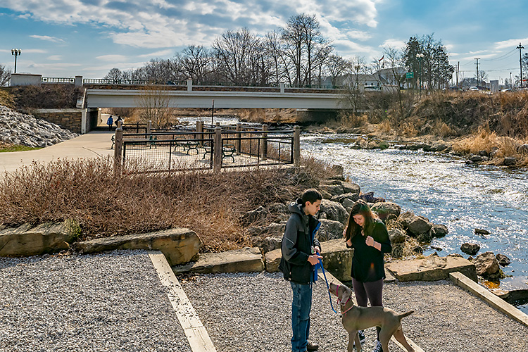 The B2B trail at Mill Creek Park in Dexter.