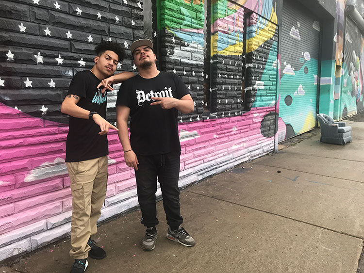 Mav-One (right) and dance instructor Dontez "Just" Jones. Photo by Nina Ignaczak. 