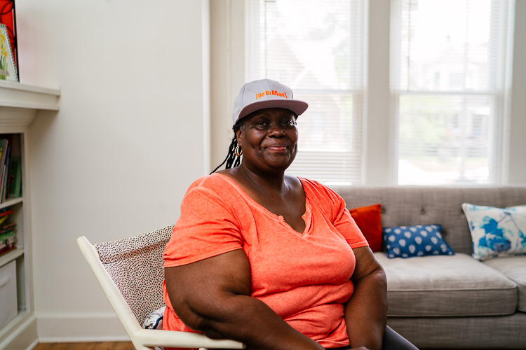 Darnetta Banks is a neighborhood resident who's now managing the Fitzgerald house. Photo by Nick Hagen