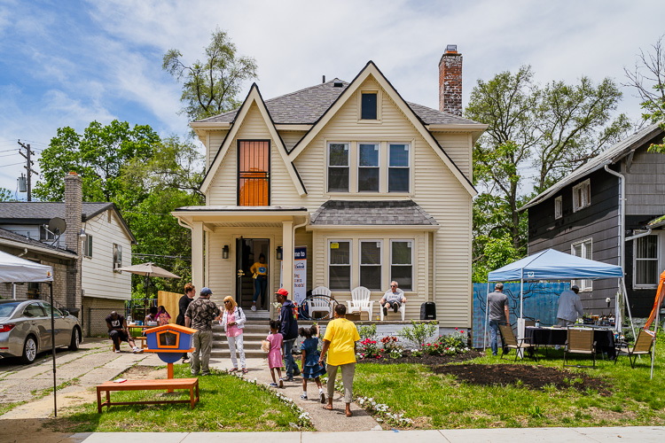 The Brilliant Detroit neighborhod hub in Fitzgerald was formerly a vacant home. Photo by Nick Hagen.