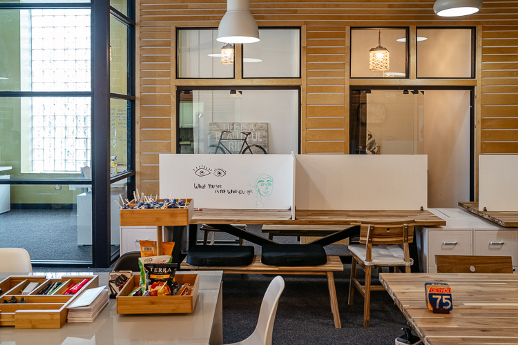 "Hot desks" are available on a first-come, first served basis.