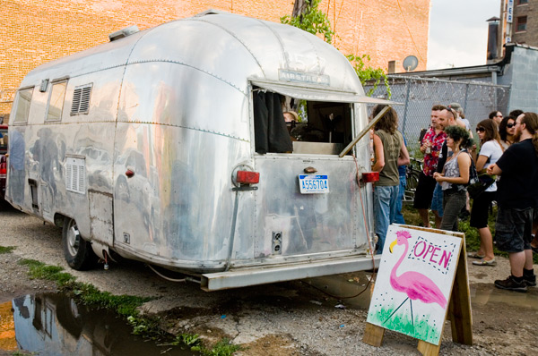 Pink Flamingo's airstream trailer