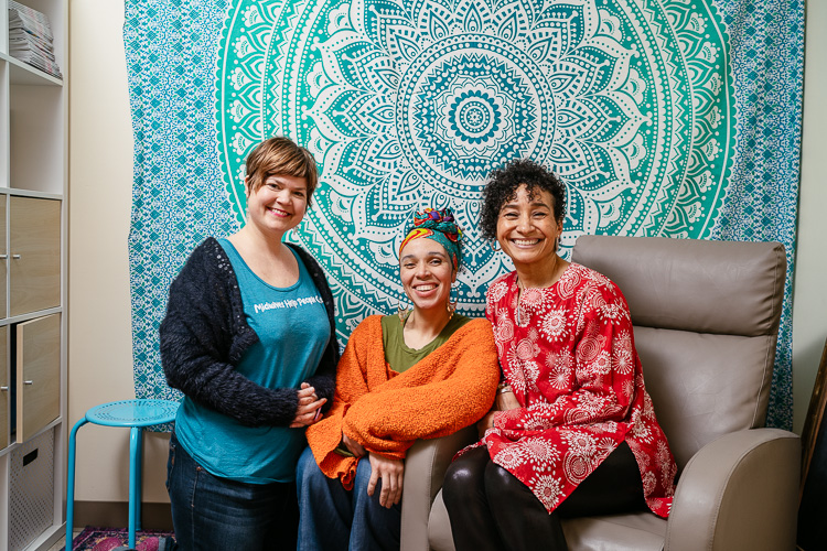 Nicole Marie White, Jahmanna Selassie, and Heather Robinson are all co-founders of DPMC.
