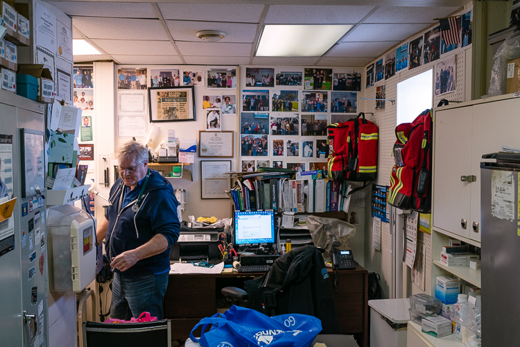 Dean Carpenter's office which doubles as the NSO's medical examination room