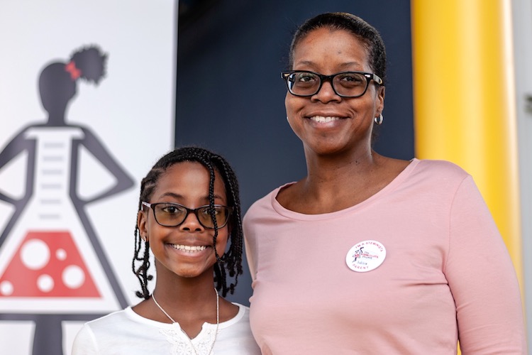 Journey and her mother Zelda at the three year celebration of The STEMinista Project