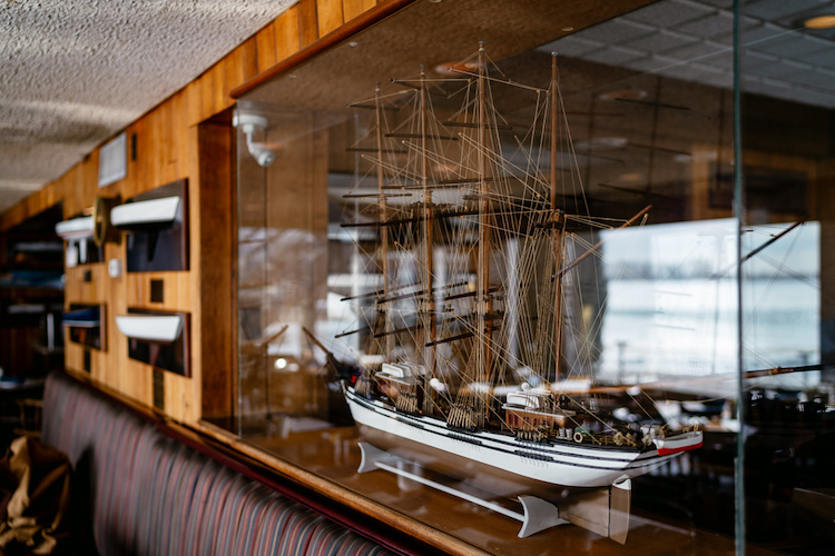 Model ship at the Bayview Yacht Club