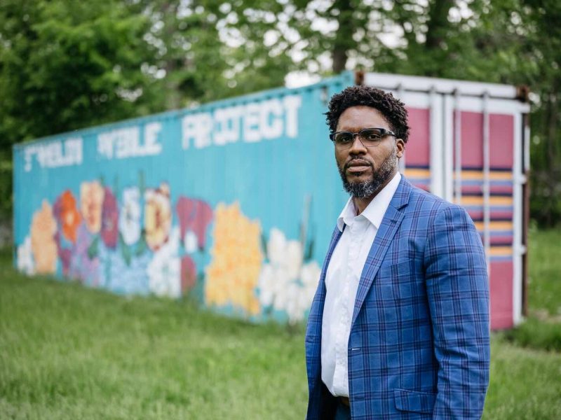 Michael Randall, GRDC Executive Director, on Stahelin Ave.