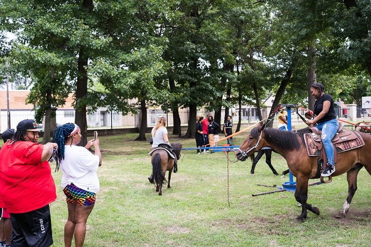 Marygrove Conservancy's Summer Block Party. Photo by Moon Reflections Photography.