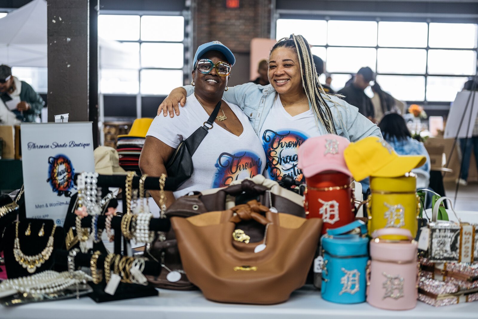 Throwing Shade Boutique had a colorful display of wares on the day.