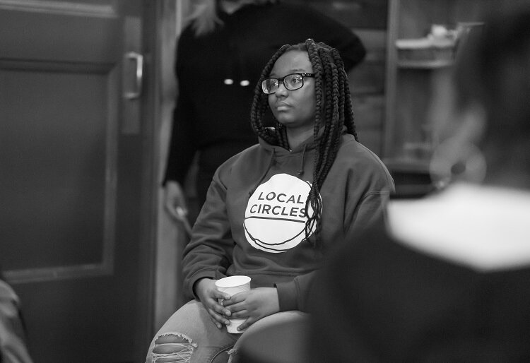 Stephanie Haney participates in the Voices of Youth workshops. Photo by Val Waller. 
