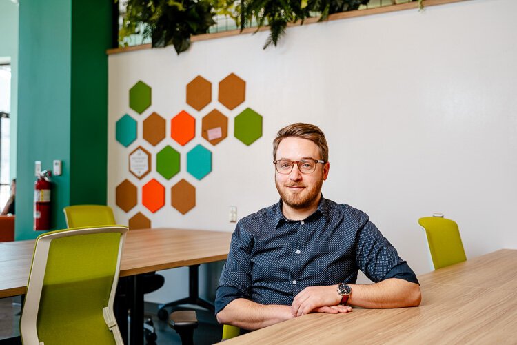 Noah Kaminsky, Events and Coworking Manager. Photo: Nick Hagen.