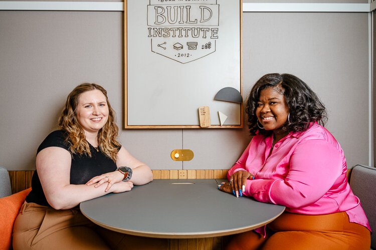 Janae Griggs, Entrepreneur in Residence, and Laura Corp, Operations Director. Photo: Nick Hagen.