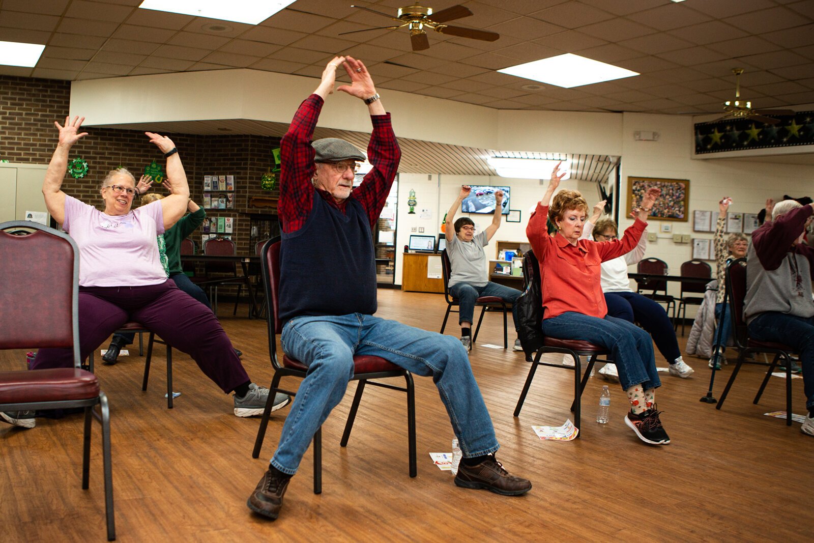 The Greater Flint Health Coalition's work in gardens grew out of its SNAP-Ed direct education programming like Fresh Conversations and Rec-Connect™, pictured here at Burton Senior Activity Center.