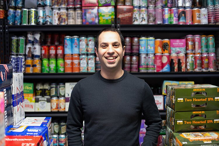 Anthony Panos says the trick to a great selection of beverages is to spend time listening to customers. Photo: Joe Powers. 