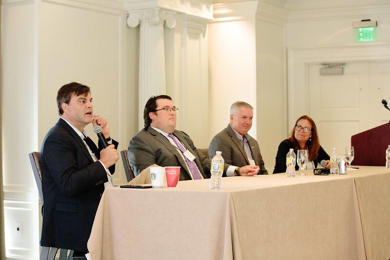 Ned Staebler serves on a panel for university leaders and senior staff from across North America during a joint meeting of the Commission on Economic and Community Engagement and Council on Governmental Affairs organized by the Association of Public and Land-grant Universities.