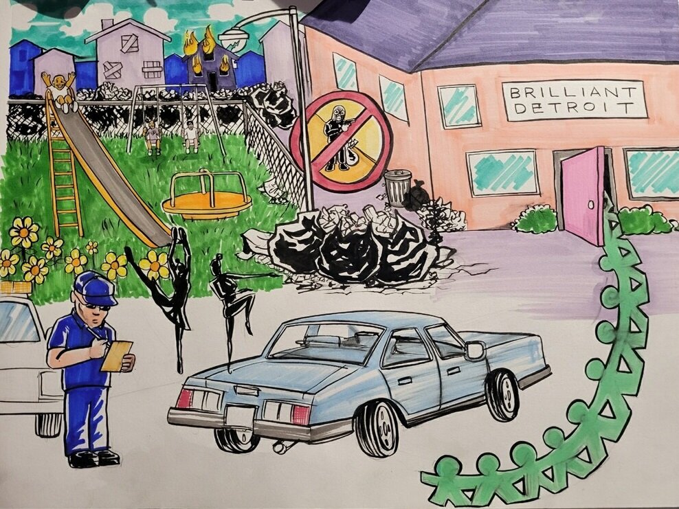 Our youngest citizens are more aware of their communities than many may realize. Artwork by Clifton "Clifnotes" Perry.