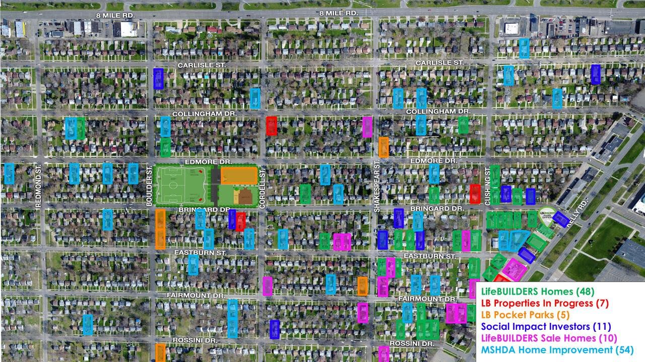 Map showing LifeBUILDERS properties in Regent Park. (LifeBUILDERS)