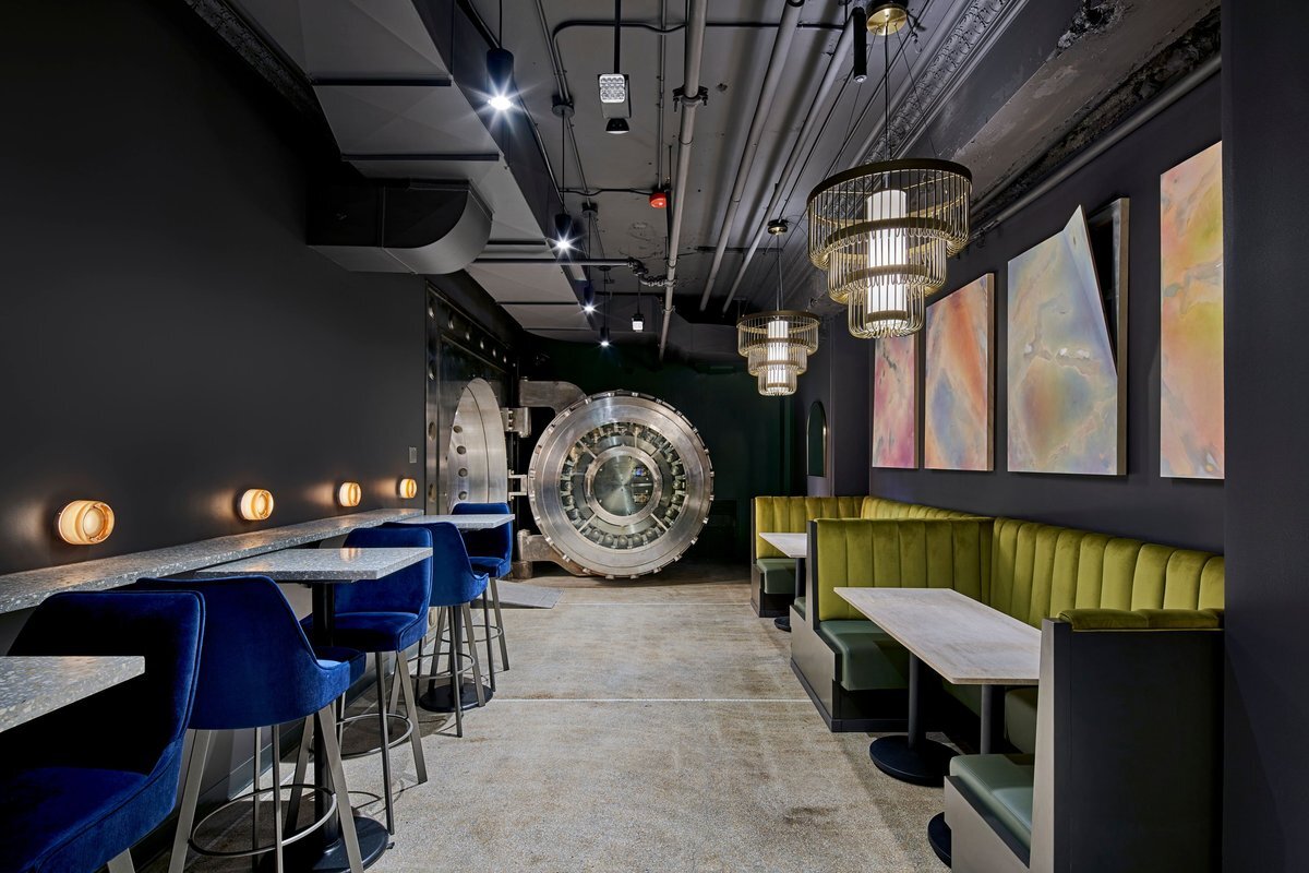 Shelby, in Detroit, centers around a former bank vault. Photo: Jason Keen. 
