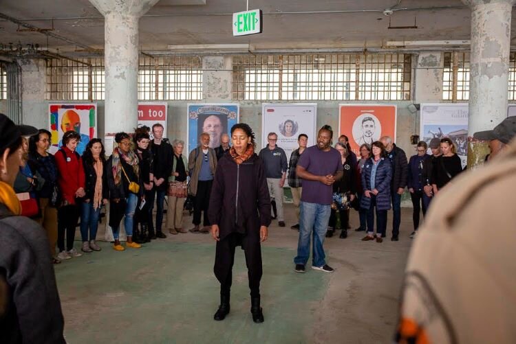 An engagement circle held as part of the Alcatraz Island tour, 2019.