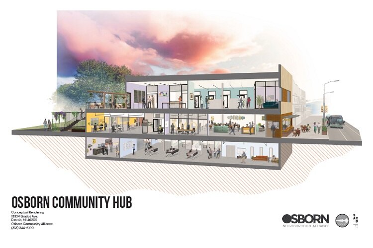 Osborn Community Hub rendering (ONA)
