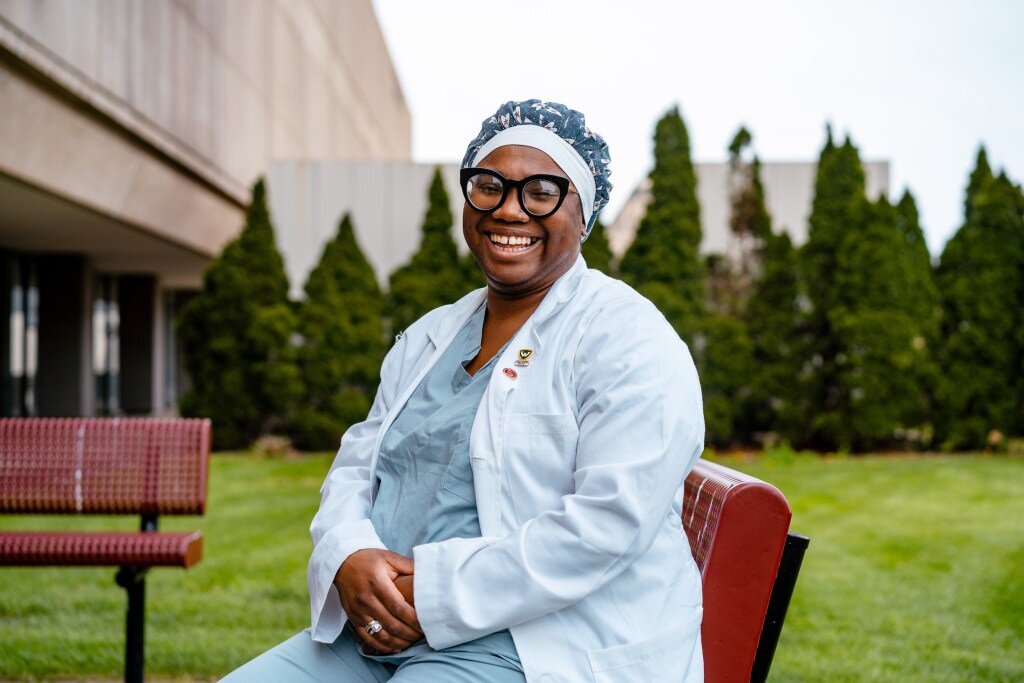 Dr. Ijeoma Nnodim Opara outside the Detroit Medical Center. Photo by Nick Hagen.
