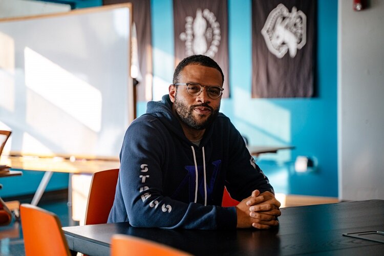 David Merritt at the Give Merit/FATE space.