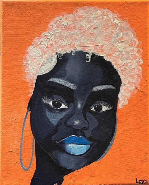 A self-portrait by Alexis Bagley.