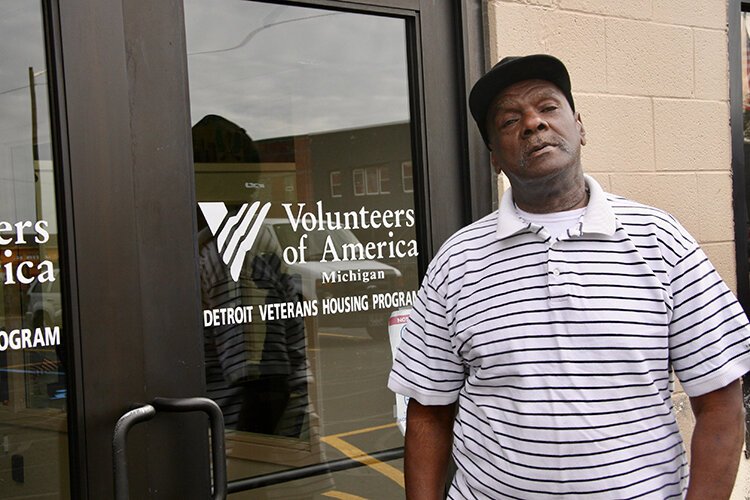 Ronald Williams has been able to get back on his feet since moving to the Volunteers of America Detroit Veteran Center.