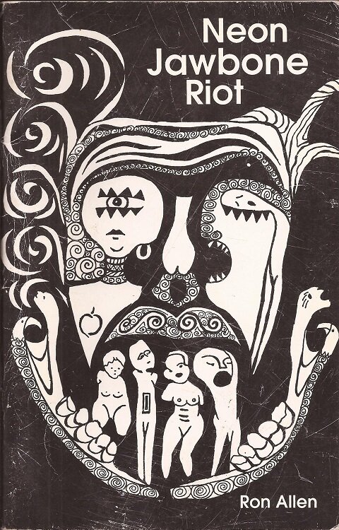 Cover of Allen's poetry book "Neon Jawbone Riot"