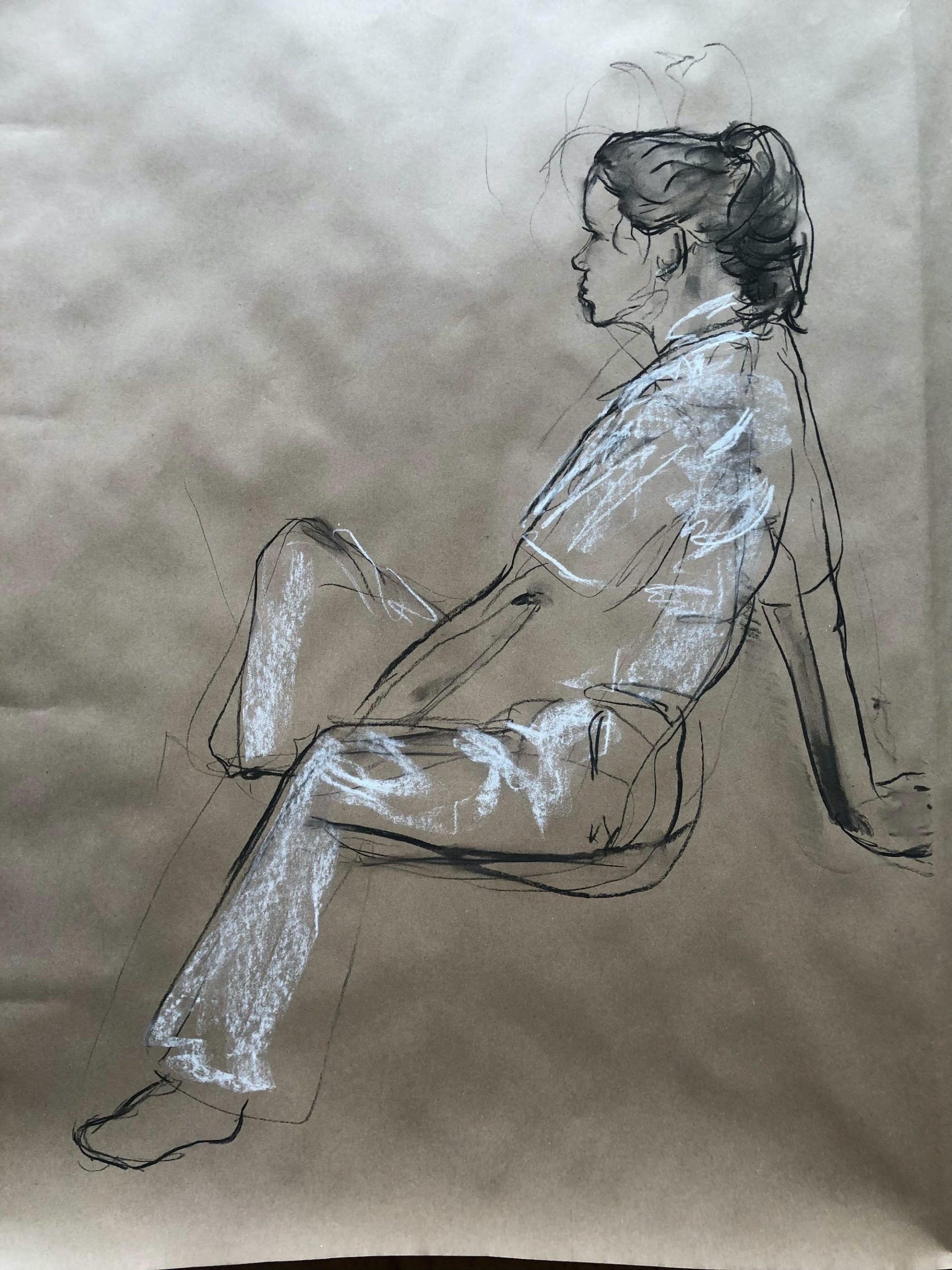 Pencil and chalk by the artist.