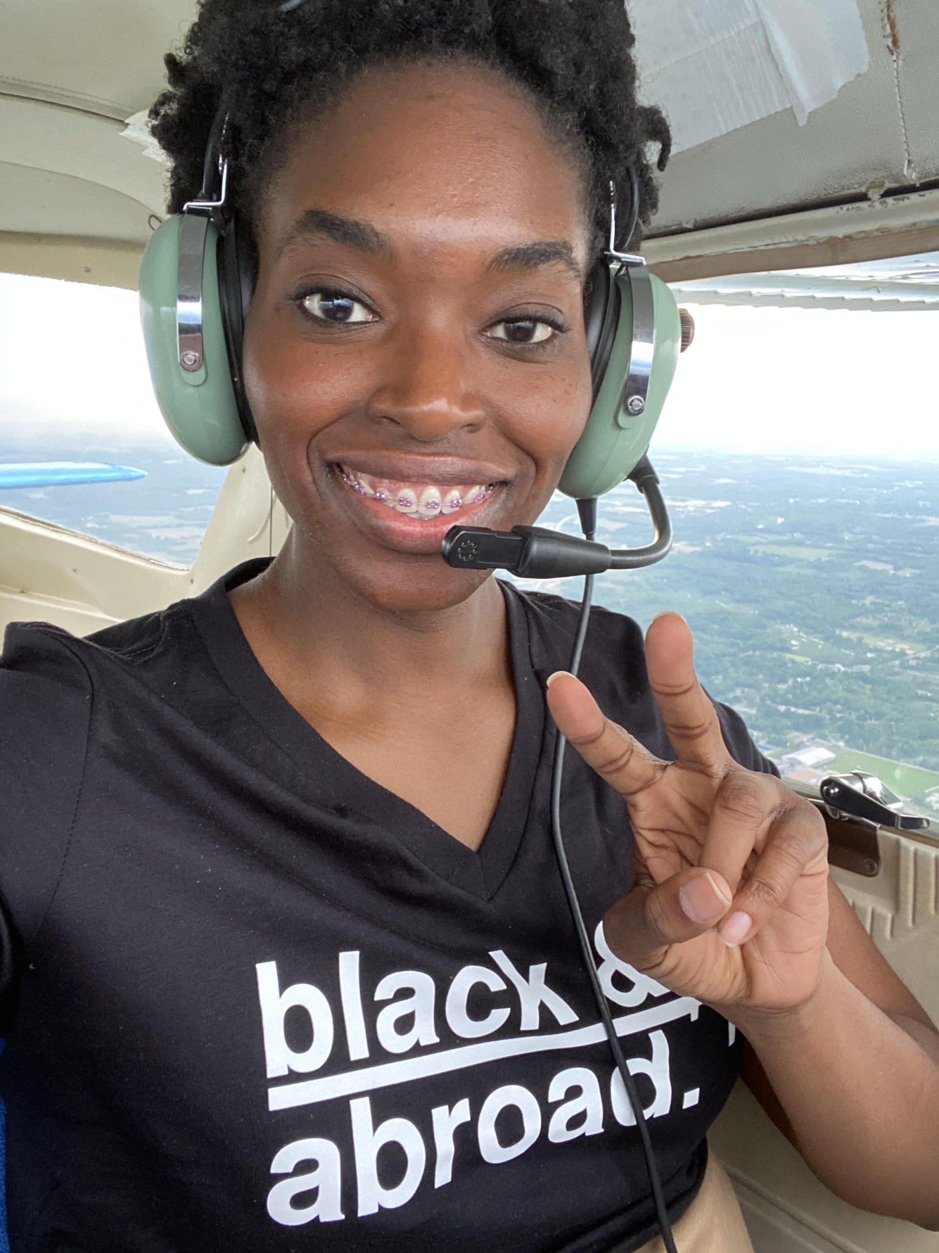 Destany Parker, a flight attendant with Delta Airlines, shared with girls during a Mentoring Monday session that she is studying to become a professional airline pilot.