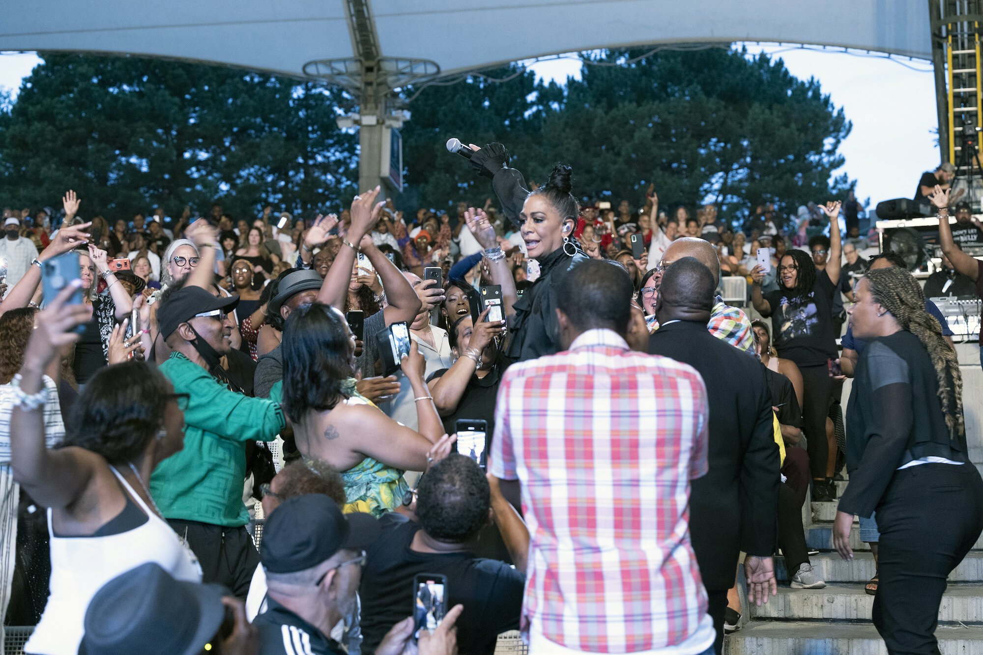 Acclaimed photographer Monica Morgan calls her camera her “superpower.” She was thrilled to back taking pictures of live performances again. Photo by Monica Morgan.