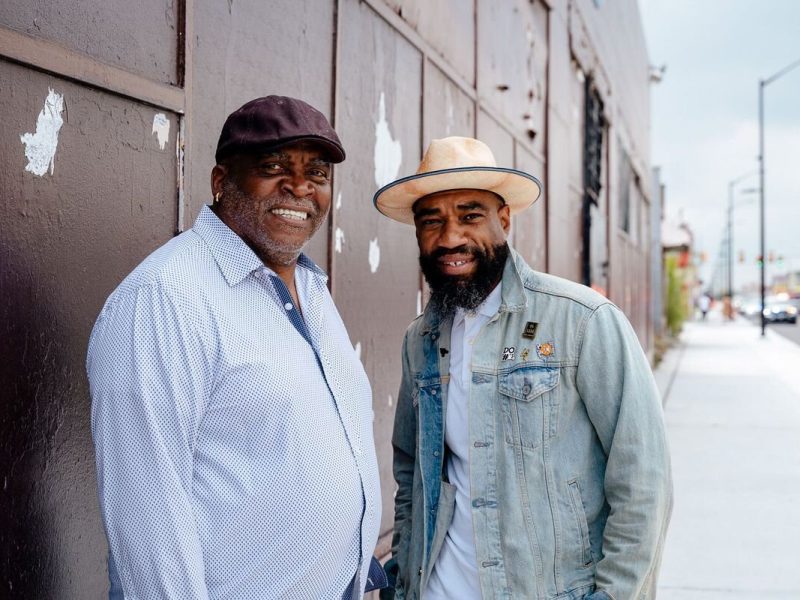 Dr. George N’Namdi and Roderick Hardamon in front of 7303 W. McNichols