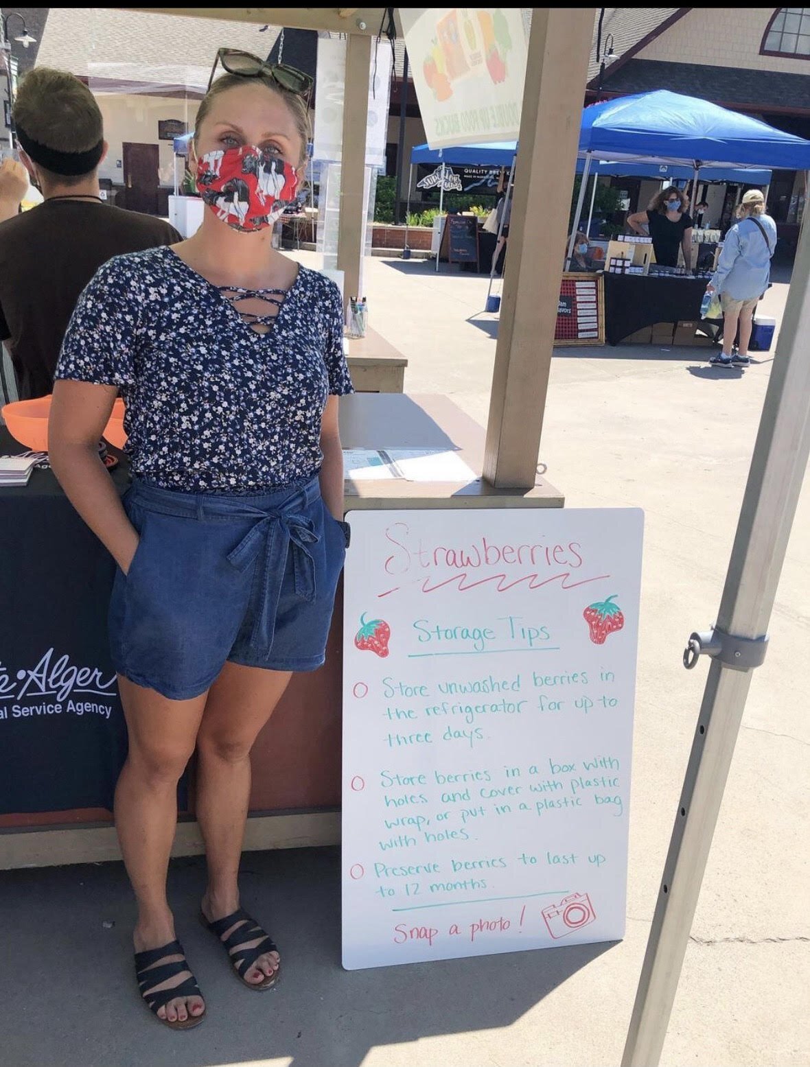 Haley Mahr, a MARESA nutrition educator, works as a Farmers Market Food Navigator at the Downtown Marquette Farmers Market.
