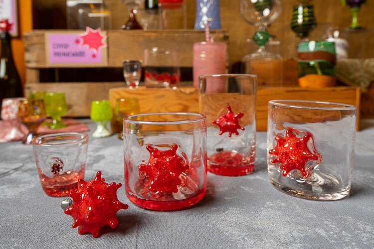 Coronavirus-inspired glassware from the Glass Academy
